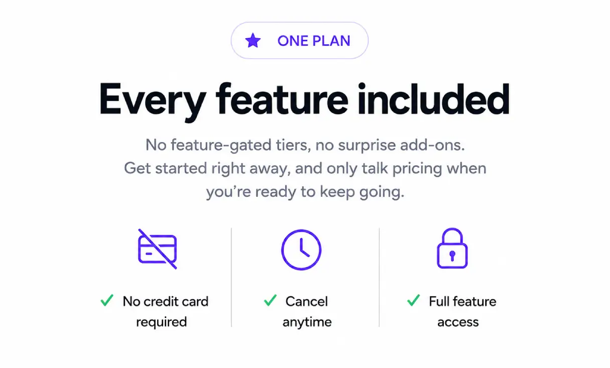 No hidden fees  No forced upgrades